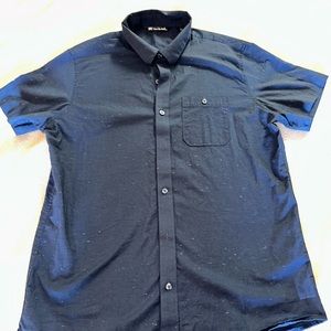Travis Matthew Men's Dress Shirt Size L Short Sleeve Blue Casual Button Up